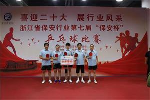 杭州市保安协会代表队在全省第七届“保安杯”乒乓球比赛中获佳绩